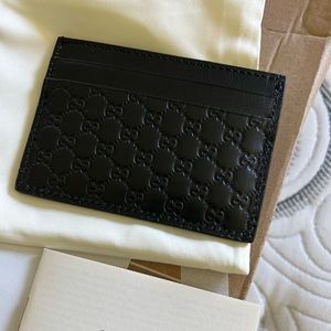 Gucci Black GG embossed Card Case